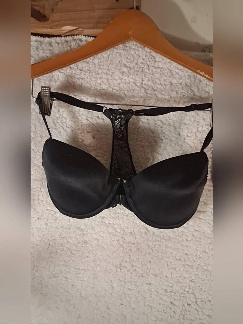 Black Lace Racerback Push-Up Bra